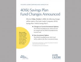 401(k) Fund Changes